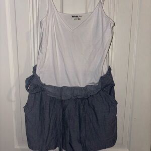 White and Blue Romper